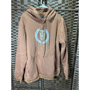 The Hideout Clothing Hoodie Mens XL Brown Pullover Graphic Logo Casual